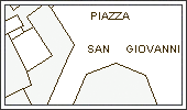Una vista della Carta Tecnica Regionale in versione interattiva: è visibile una porzione di Piazza San Giovanni a Volterra